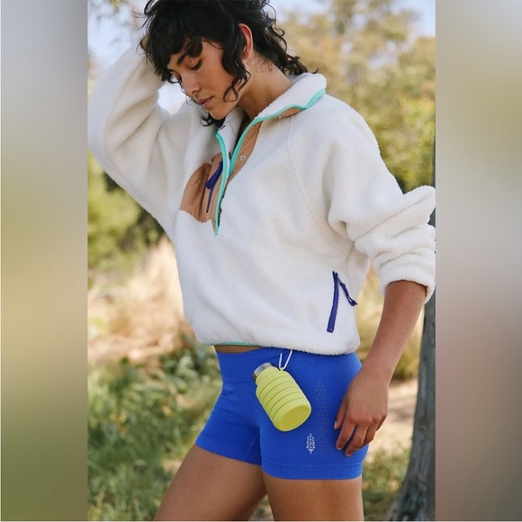 NWT Free People Movement Hit The Slopes Colorblock Fleece Pullover - Size L - Picture 12 of 12